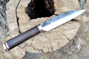 HALDOR, FORGED VIKING KNIFE, BRONZE, WALNUT - KNIVES