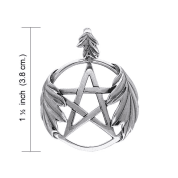 PENTACLE IN OAK LEAVES - ANHÄNGER - SCHMUCK, SILBER