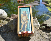 NEPTUNUS, ANCIENT ROME WOODEN BOX, REPLICA - WOODEN STATUES, PLAQUES, BOXES