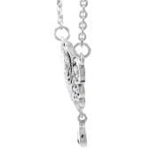 SACRED ROSE NECKLACE SILVER - HALSKETTEN