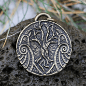 HUGINN AND MUNINN, VIKING TALISMAN, ZINC ANTIQUE BRASS - ALL PENDANTS, OUR PRODUCTION