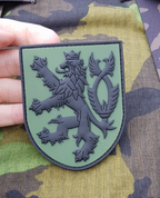 CZECH LION, RUBBER PATCH, GREEN - PATCHES UND MARKIERUNG