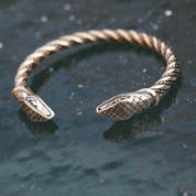 SNAKE, BRASS BRACELET - VIKING, SLAVIC, CELTIC BRACELETS - BRONZE AND BRASS