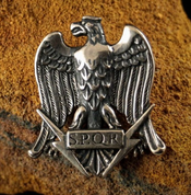 AQUILA, ROMAN EAGLE SPQR, BRONZE PENDANT - BRONZE HISTORICAL JEWELS