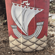 PAVISE SHIELD OF PARIS, HAND-PAINTED WOODEN MEDIEVAL SHIELD - LIVING HISTORY SHIELDS