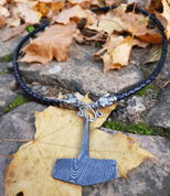 HEIMIR, THOR HAMMER, DAMASTSTAHL - BOLO - WIKINGERAMULETTE