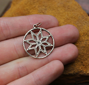 ALATYR - STAR OF ROD, BRONZE PENDANT - SLAVIC AMULETS