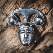 KELTISCHER KOPF, LA TÉNE KUNSTSTIL, AMULETT, SILBER 925 - ANHÄNGER - SCHMUCK, SILBER