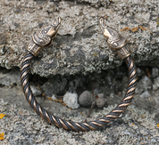 MIDGARDSCHLANGE, WIKINGER ARMBAND, BRONZE - WIKINGER, SLAWISCHE, KELTISCHE ARMBÄNDER - BRONZE