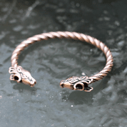 FIANNA, KELTISCHER HIRSCH, BRONZE, ARMBAND - WIKINGER, SLAWISCHE, KELTISCHE ARMBÄNDER - BRONZE