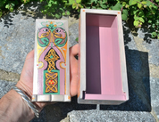 BOOK OF KELLS, CELTIC WOODEN BOX, REPLICA - WOODEN STATUES, PLAQUES, BOXES