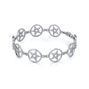 PENTACLES, SILVER BANGLE, AG 925 - JEWELLERY AND PENDANTS