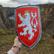 MEDIEVAL SHIELD - BOHEMIAN LION, METAL, HANDMADE - PAINTED SHIELDS