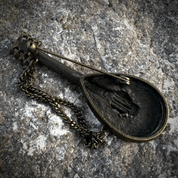 MEDIEVAL MANDOLIN, COSTUME BROOCH - COSTUME JEWELLERY