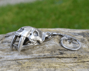 SMILODON, SABERTOOTH TIGER SKULL KEYCHAIN - DINOSAUR PENDANTS