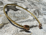 COLLACH, CELTIC BRASS TORQUES, TORC - FORGED JEWELRY, TORCS, BRACELETS