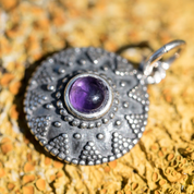 ISOLDA, AMETHYST, SILVER PENDANT - PENDANTS