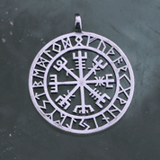 VEGVÍSIR - ICELANDIC COMPASS, EARRINGS AND PENDANT, SILVER - JEWELLERY SETS