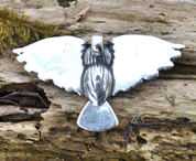 ATHENE NOCTUA - OWL, SILVER PENDANT - LARGE - PENDANTS