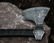 AXE OF PERUN, ETCHED WITH LEATHER - AXES, POLEWEAPONS