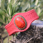 GRACIA LEDERARMBAND MIT GLAS - LEDERARMBÄNDER