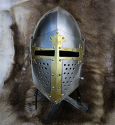 MEDIEVAL VISOR HELMET, COMBAT VERSION 2 MM - MEDIEVAL HELMETS