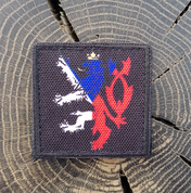 CZECH LION - BLACK, VELCRO PATCH - MILITARY PATCHES