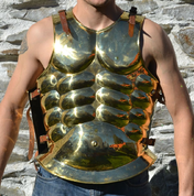 GREEK MUSCLE CUIRASS, BRASS PLATE - RÜSTUNGSTEILE