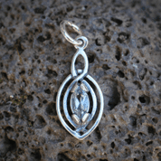 MAIA, PENDANT, FACETED TOPAZ, SILVER - PENDANTS WITH GEMSTONES, SILVER