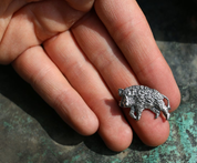 WILDSCHWEIN, SILBER ANHÄNGER - ANHÄNGER - SCHMUCK, SILBER