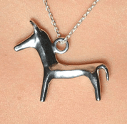 KELTISCHES PFERD, ORIGINELLE INSPIRATION, ANHÄNGER, SILBER 925 - ANHÄNGER - SCHMUCK, SILBER