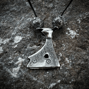 PERUN NECKLACE, SILVER PERUN AXE AND GOMBS, AG 925 - HALSKETTEN