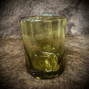 WHISKEY GLASS SET, 2+1, GREEN FORREST GLASS - REPLIKEN HISTORISCHER GLAS