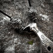 PERUN NECKLACE, SILVER PERUN AXE AND GOMBS, AG 925 - NECKLACES