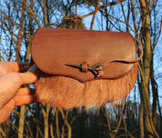 BELT BAG WITH BOAR FUR AND FORGED NEEDLE - TASCHEN