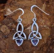 KIRA, EARRINGS, SILVER AND AMETHYST - EARRINGS WITH GEMSTONES, SILVER