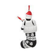 STORMTROOPER IN STOCKING HANGING ORNAMENT 11.5CM - STAR WARS