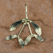 DRUID MISTLETOE GOLD PLATED PENDANT - CELTIC PENDANTS