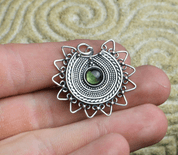 LADA MOLDAVITE, GREAT MORAVIA PENDANT SILVER 925 - MOLDAVITES, CZECH