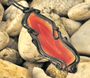 AGATE PENDANT RED - FANTASY JEWELS