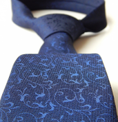 FLORAL - BLUE, MEN'S TIE - TIES, BOW TIES, HANDKERCHIEFS