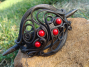 LARGE HAIR PIN, CORALS - FANTASY JEWELS