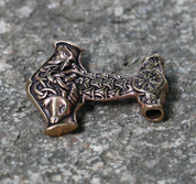 DAGR, THOR'S HAMMER, PENDANT, BRONZE - VIKING PENDANTS