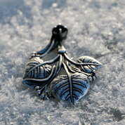 LIME LEAVES, BAUM, ANHÄNGER, SILBER UND MOLDAVIT - ANHÄNGER - SCHMUCK, SILBER