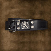 KINGDOM OF BOHEMIA, EXCLUSIVE LEATHER BELT, BLACK - OLD SLAVS