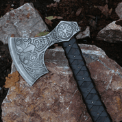 AXE OF PERUN, ETCHED WITH LEATHER - AXES, POLEWEAPONS