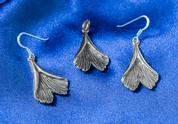 GINKGO, BOUCLES D'OREILLES, ARGENT - BOUCLES D'OREILLES - BIJOUX HISTORIQUE