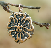 ROSE, HOUSE OF ROSENBERGS, PENDANT, BRONZE - BRONZE HISTORICAL JEWELS