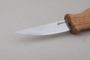 WHITTLING SLOYD KNIFE WITH OAK HANDLE C4 - GESCHMIEDETE SCHNITZMEISSEL
