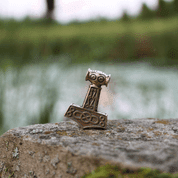 MJÖLNIR - THORHAMMER AUS ODESHOG, BRONZE - ANHÄNGER, HALSKETTEN